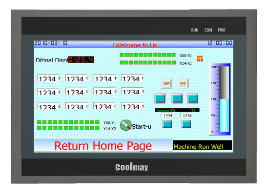 QM3G-100FH-24MR-485P 10-calowy HMI PLC All In One 30DI 30DO Modbus RTU Protocol Programmable Logic Controller