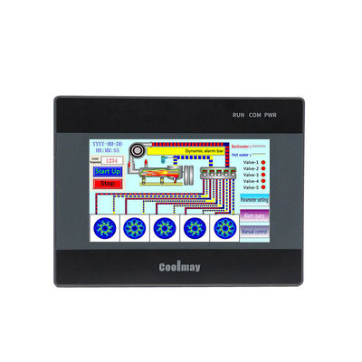 Coolmay Oem Odm Logo Automatyka Przemysłowa 12v 12v 24v Ac Dc Relay 24mt Digital Plc HMI Integrated Combo